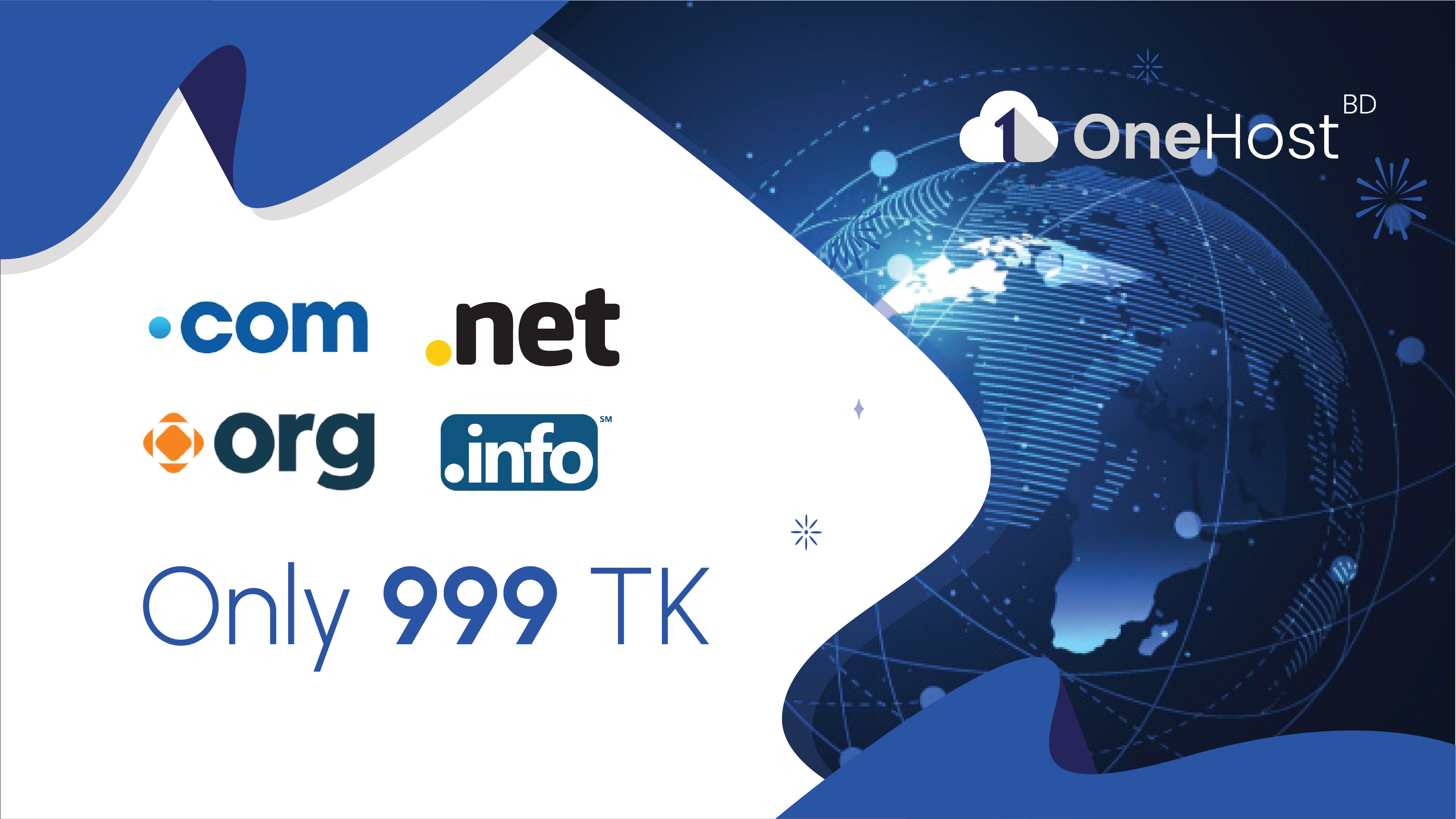 .com Domain offer: .com domain only at Tk 999